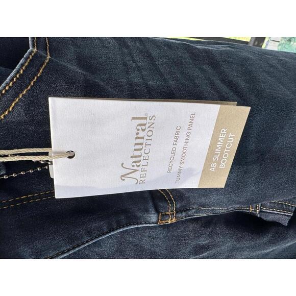 Natural Reflections Women's Dark Denim Jeans- Ab Slimmer- Size 6 - Picture 5 of 8